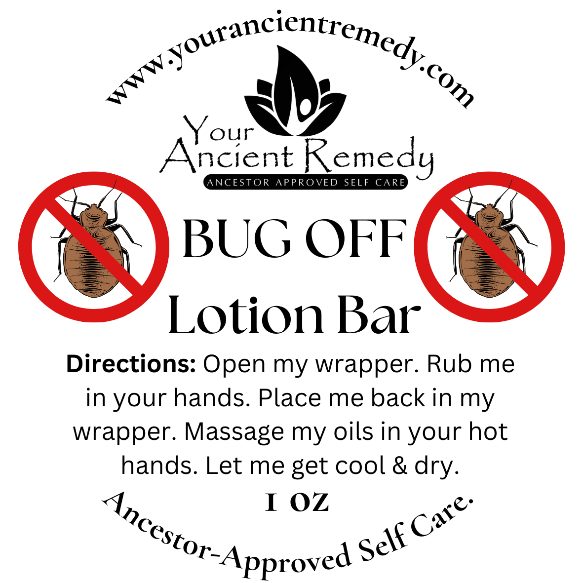 Bug Off Lotion Bar **New & Improved** Non Greasy