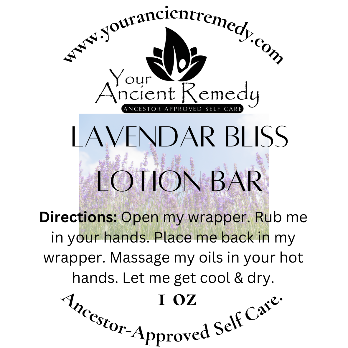 Lavendar Bliss Lotion Bar (Non Greasy)