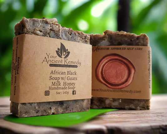 Unscented African Black Goats Milk Handmade Soap