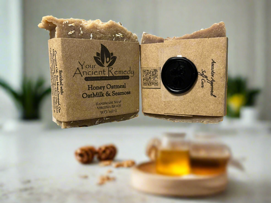 NEW! Honey Oatmeal OatMilk SeaMoss  Handmade Soap (Unscented)