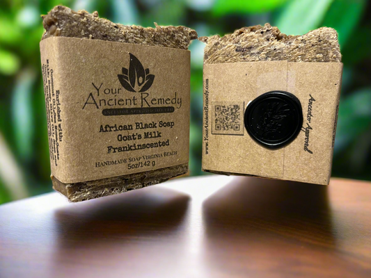 New! Frankinscented African Black Goats Milk Seamoss  Handmade Soap