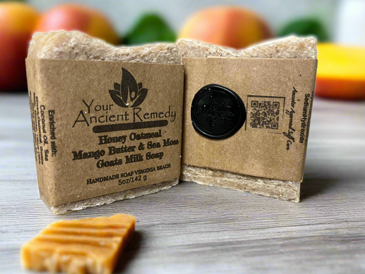 NEW! Honey Oatmeal Sea Moss Mango Butter Goats Milk Soap
